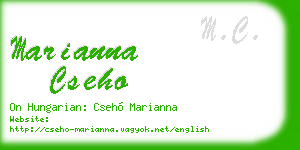 marianna cseho business card